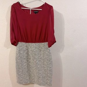 Red holiday sheath dress